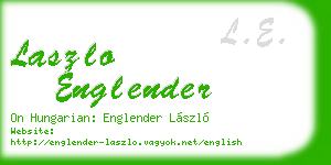 laszlo englender business card